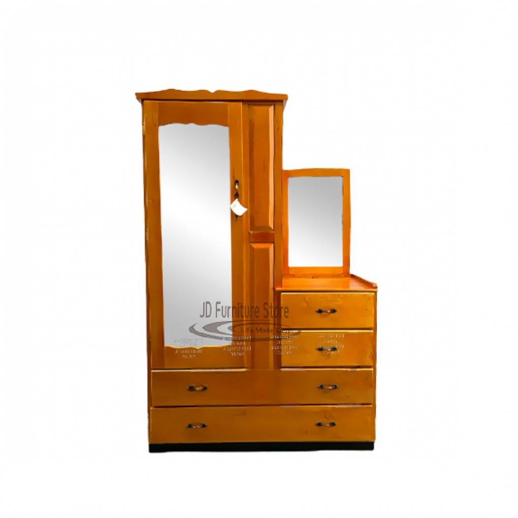 L Shape Cedar Chifferobe wardrobe With mirror